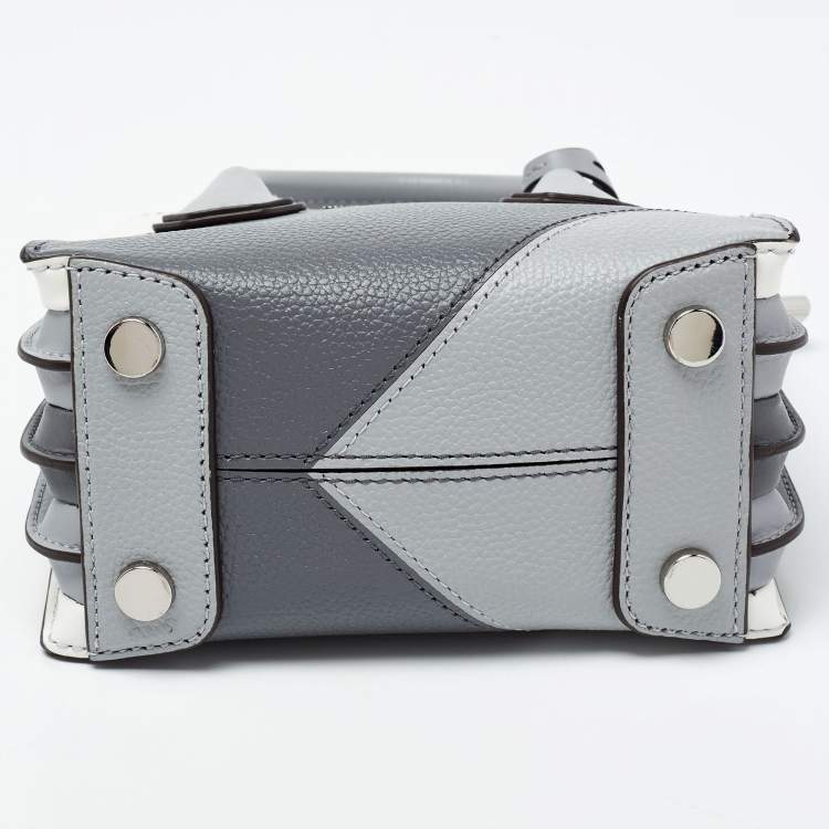 Pre Owned Michael Kors Grey Leather Mercer Satchel