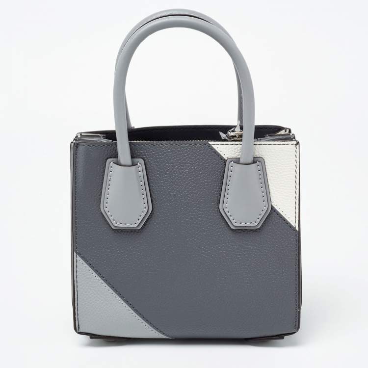 Pre Owned Michael Kors Grey Leather Mercer Satchel