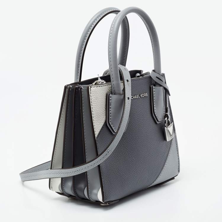 Pre Owned Michael Kors Grey Leather Mercer Satchel