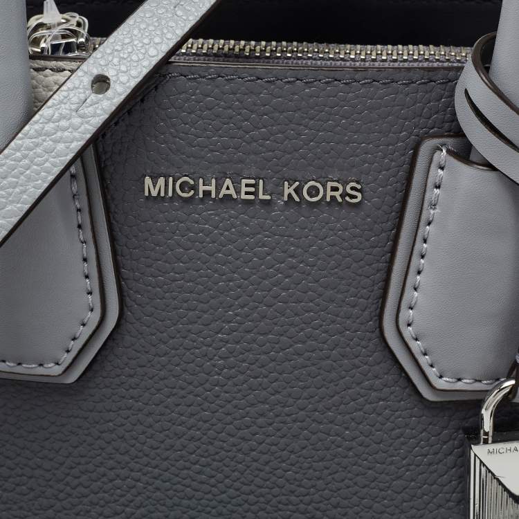 Pre Owned Michael Kors Grey Leather Mercer Satchel