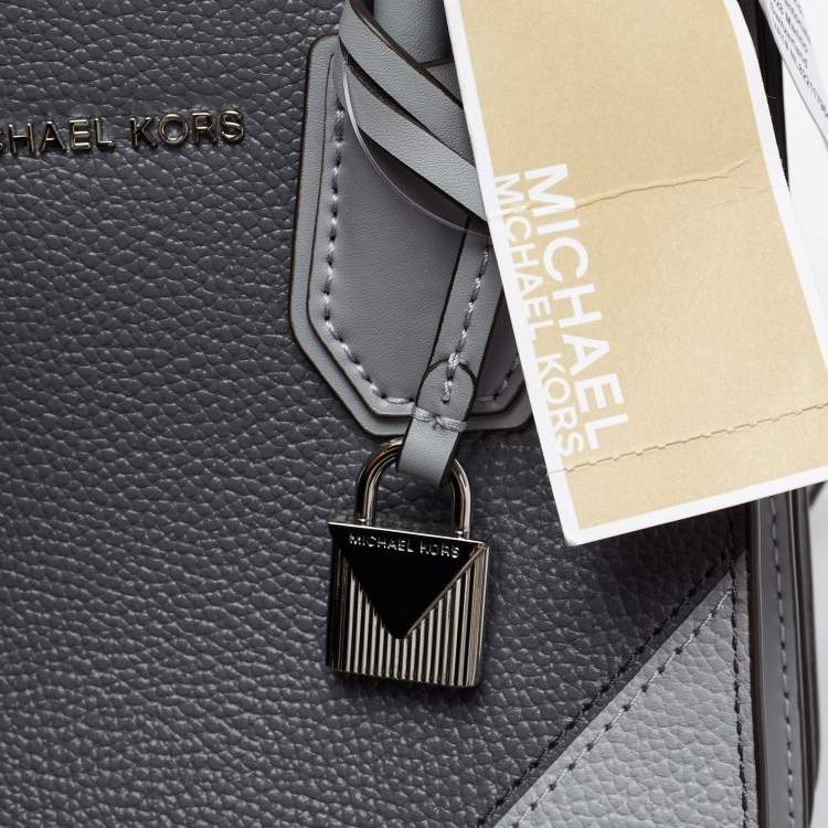 Pre Owned Michael Kors Grey Leather Mercer Satchel