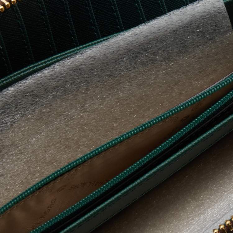 Pre Owned Michael Kors Multicolor Signature Coated Canvas Striped Zip Around Wallet