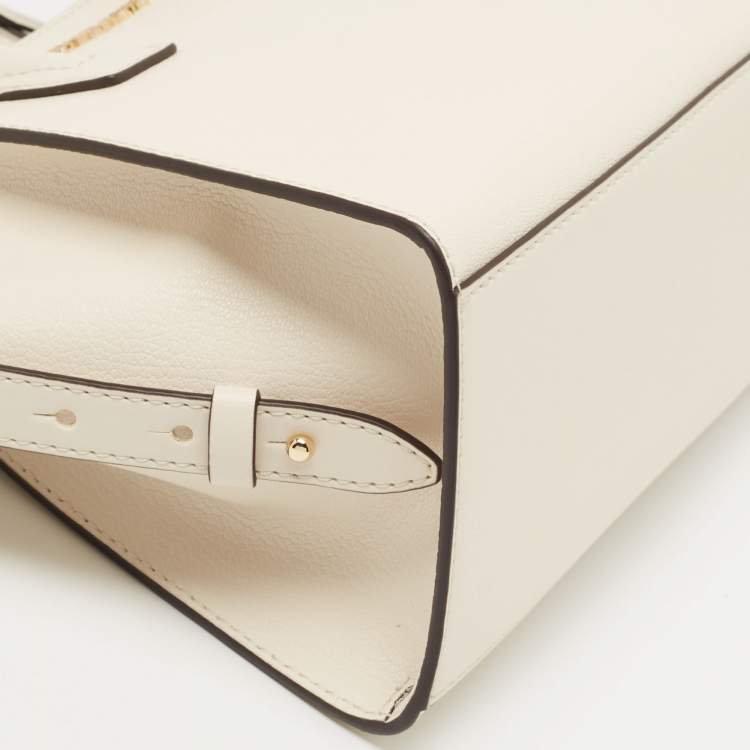 Pre Owned Michael Kors Cream Leather Small Avril Satchel