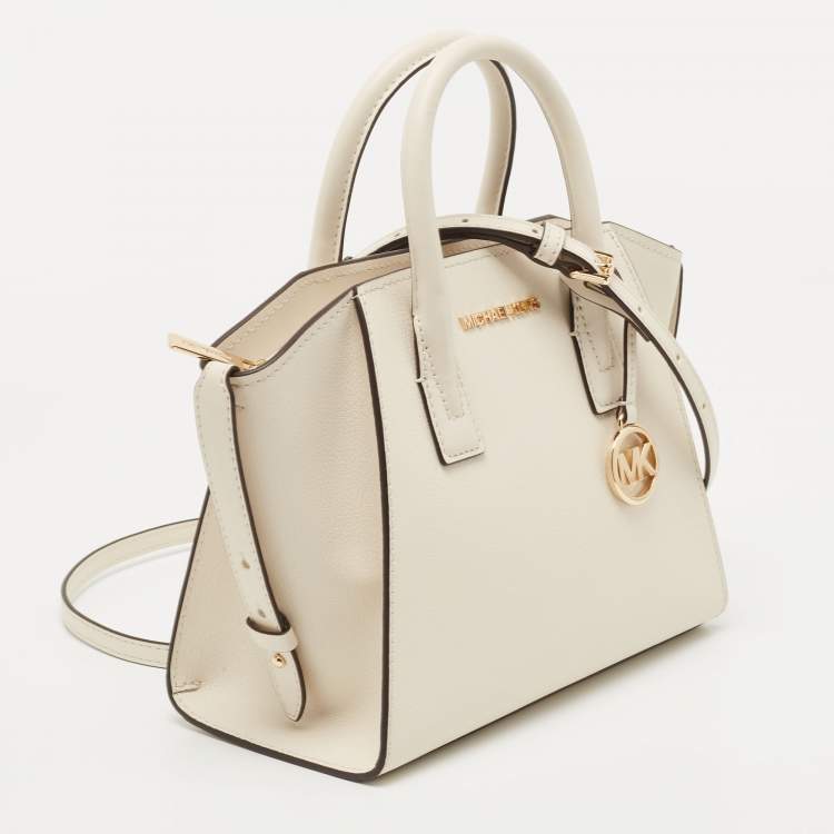 Pre Owned Michael Kors Cream Leather Small Avril Satchel