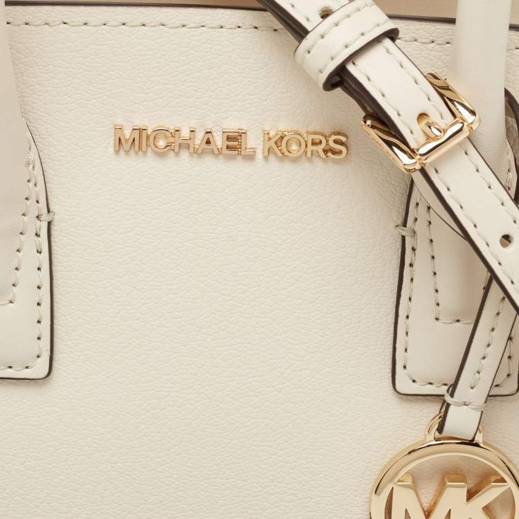 Pre Owned Michael Kors Cream Leather Small Avril Satchel
