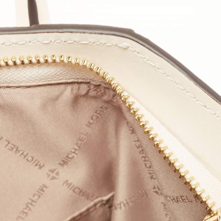 Pre Owned Michael Kors Cream Leather Small Avril Satchel