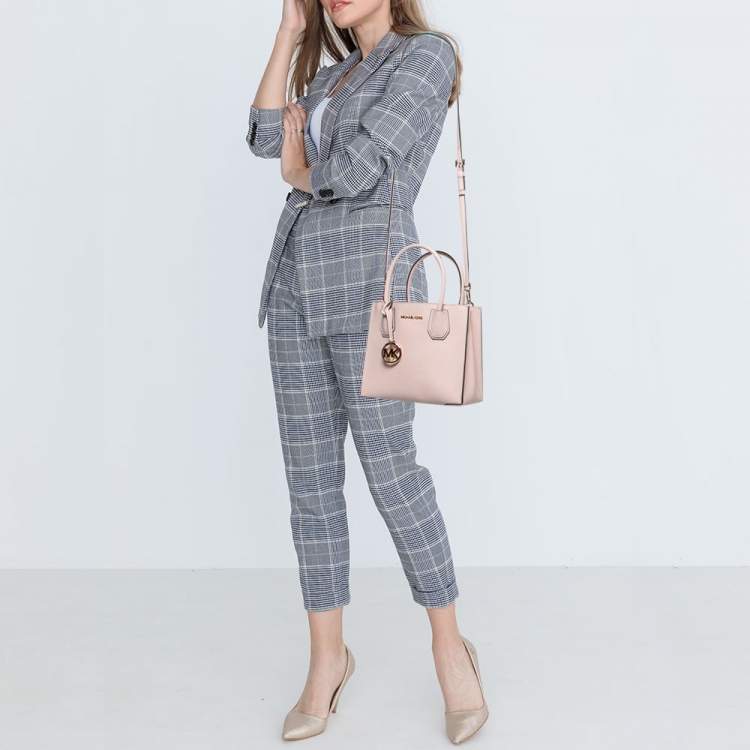 Pre Owned Michael Kors Powder Blush Leather Mini Mercer Tote