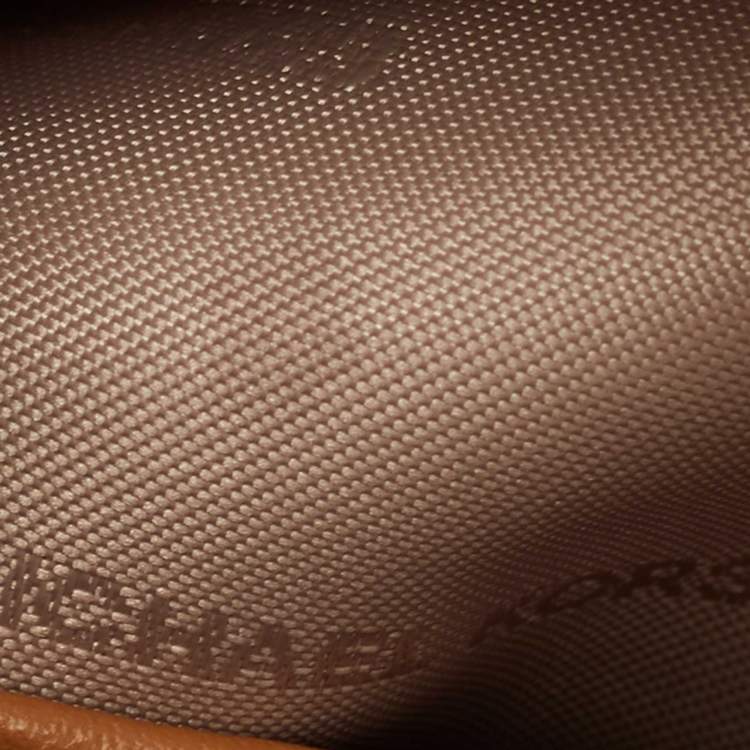 Pre Owned Michael Kors Beige/Brown Signature Coated Canvas and Leather Jessa Backpack