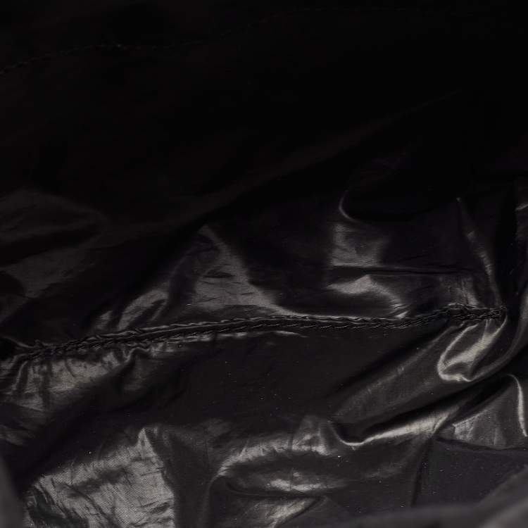 Pre Owned Michael Kors Black Padded Nylon Small Stirling Grab Tote