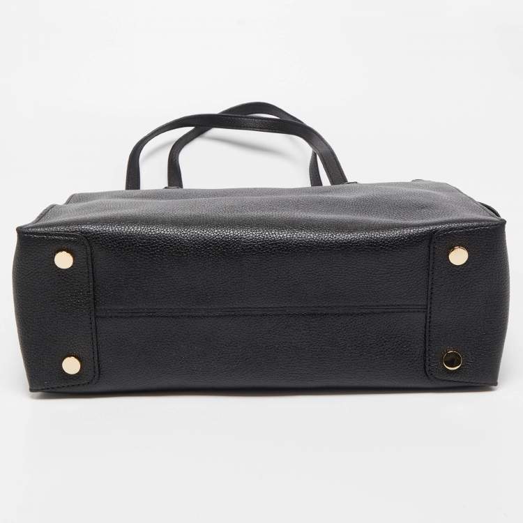 Pre Owned Michael Kors Black Leather Large Mercer Kors Studio Tote