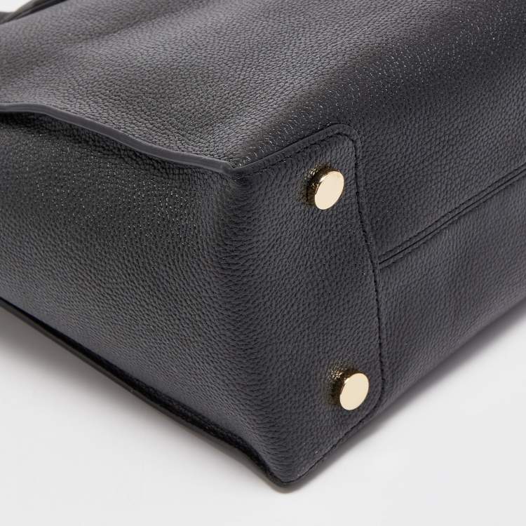 Pre Owned Michael Kors Black Leather Large Mercer Kors Studio Tote