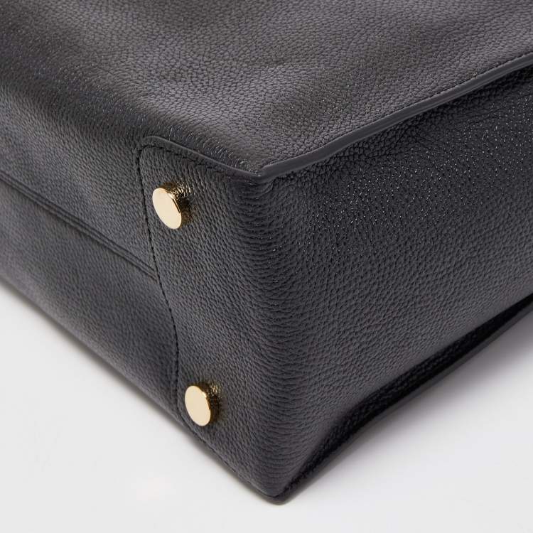 Pre Owned Michael Kors Black Leather Large Mercer Kors Studio Tote