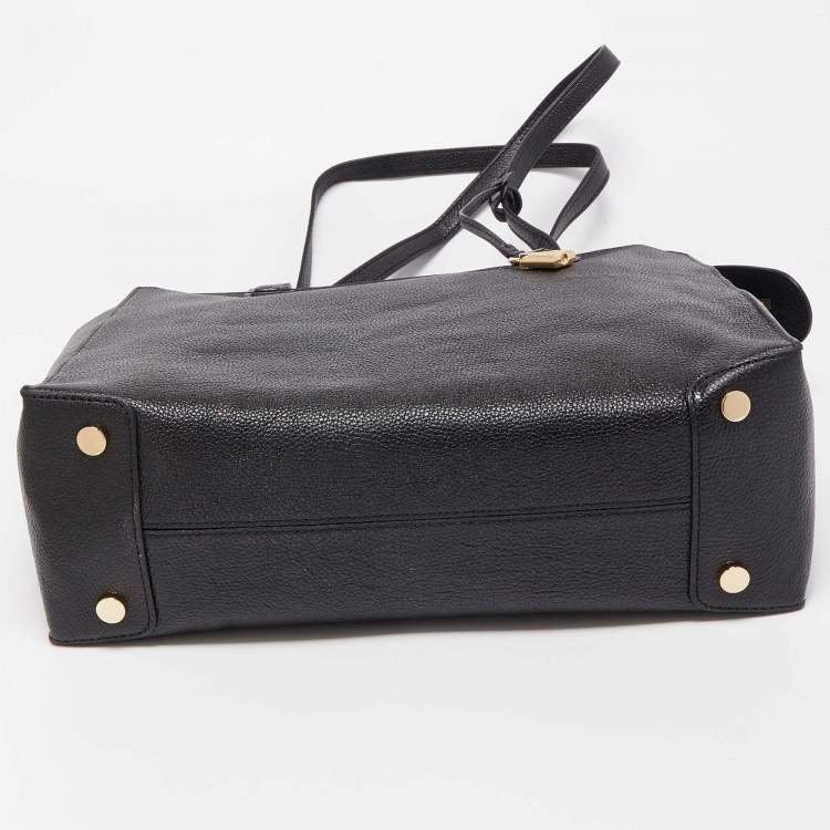 Pre Owned Michael Kors Black Leather Large Mercer Studio Tote