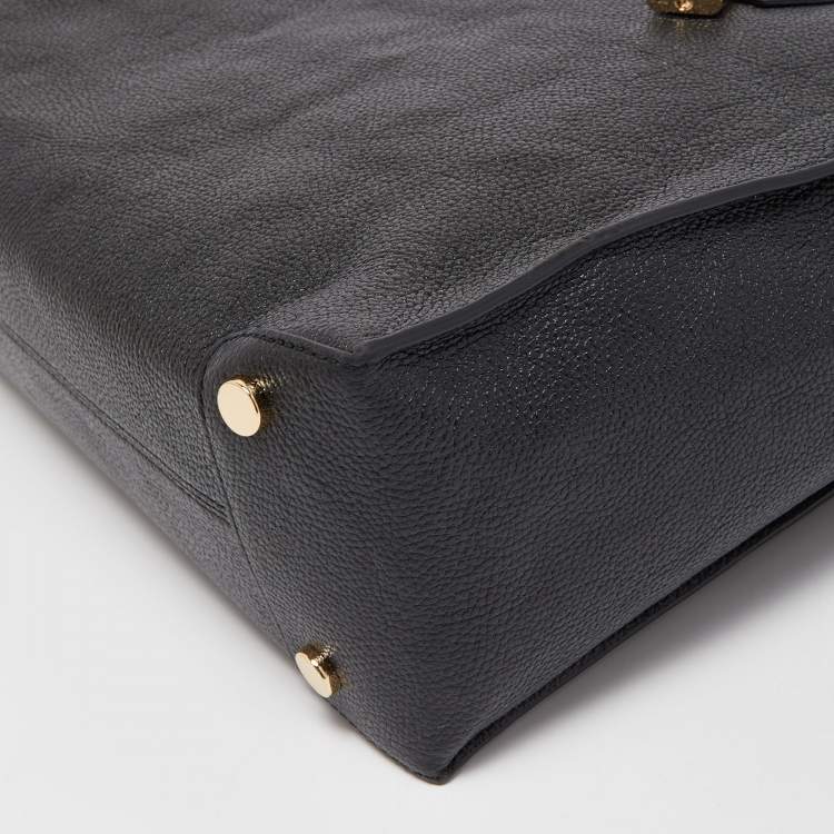 Pre Owned Michael Kors Black Leather Large Mercer Studio Tote