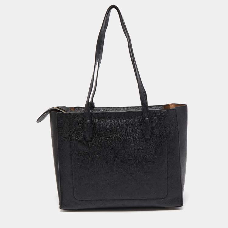 Pre Owned Michael Kors Black Leather Large Mercer Studio Tote