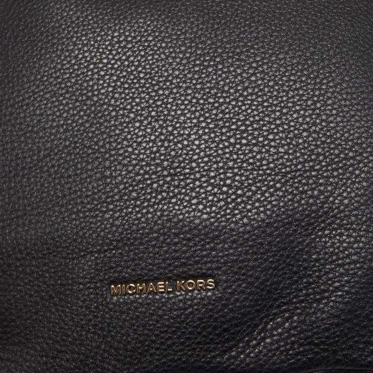 مملوكة مسبقًا MICHAEL Michael Kors Black Leather Large Lupita Hobo 