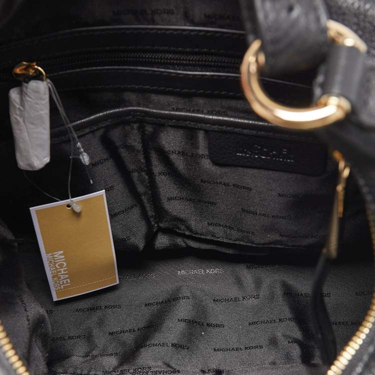 مملوكة مسبقًا MICHAEL Michael Kors Black Leather Large Lupita Hobo 