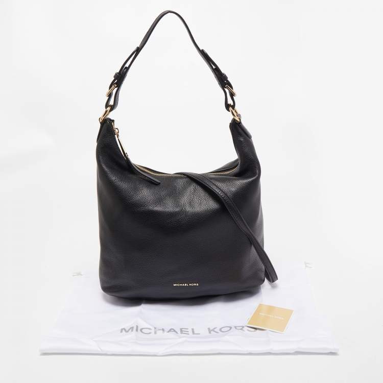مملوكة مسبقًا MICHAEL Michael Kors Black Leather Large Lupita Hobo 