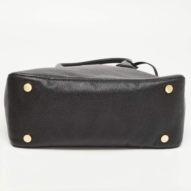 Pre Owned Michael Kors Black Leather Large Mercer Dome Satchel