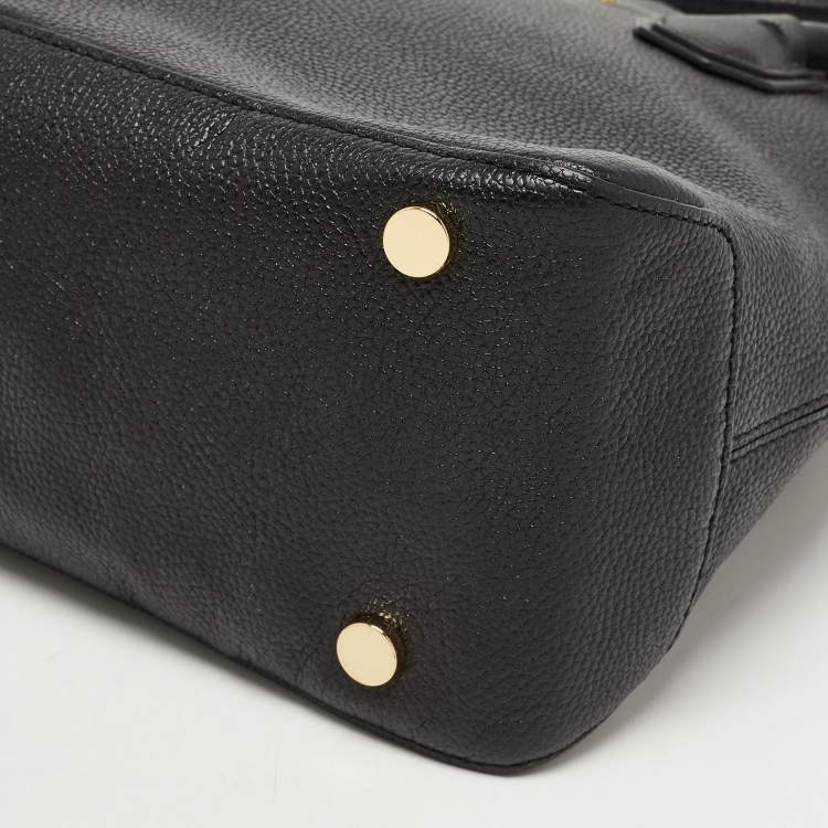 Pre Owned Michael Kors Black Leather Large Mercer Dome Satchel