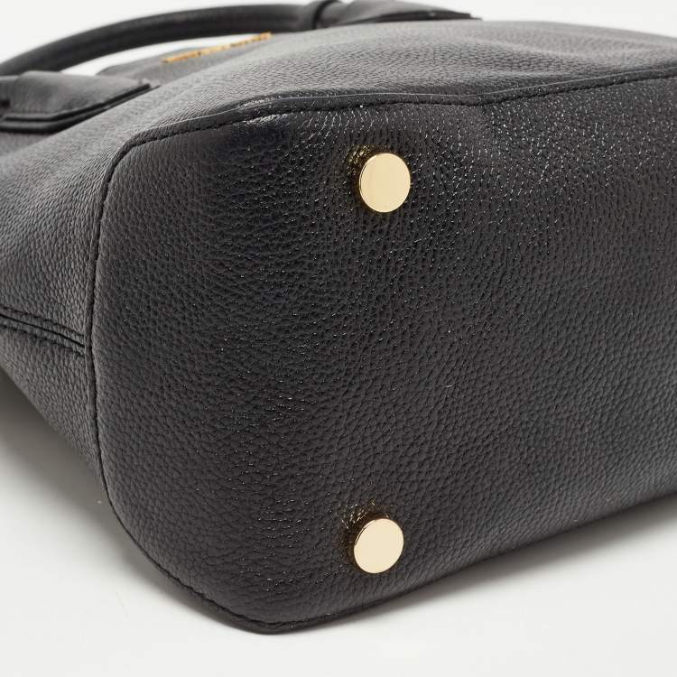 Pre Owned Michael Kors Black Leather Large Mercer Dome Satchel