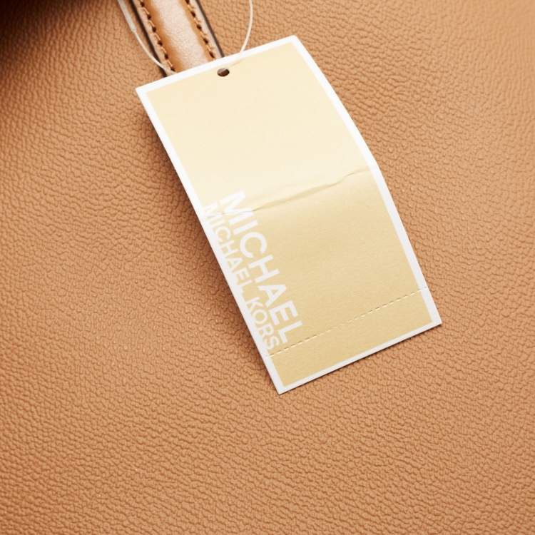 Pre Owned Michael Kors Brown Leather Large East West Hayley Tote