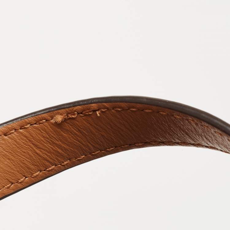 Pre Owned Michael Kors Brown Leather Large East West Hayley Tote