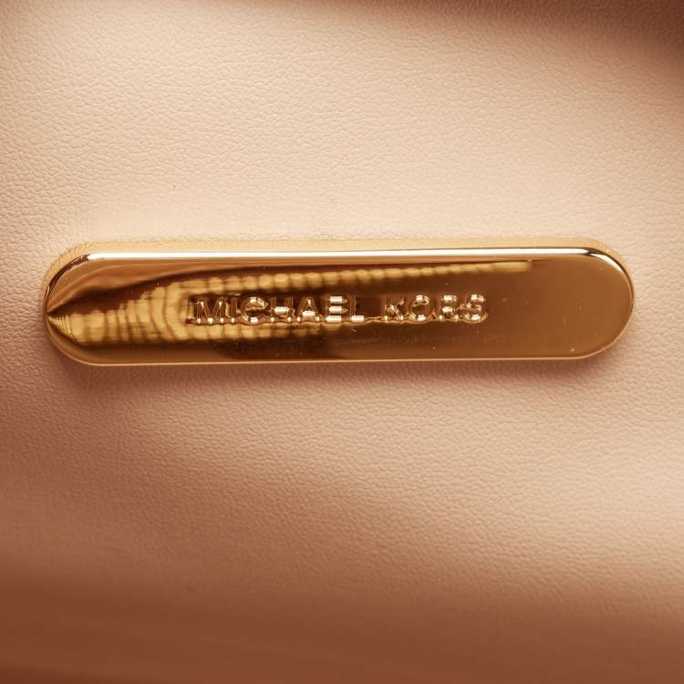 Pre Owned Michael Kors Brown Leather Large East West Hayley Tote