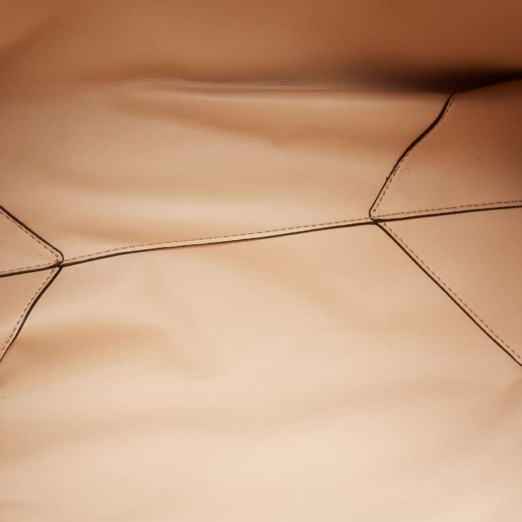 Pre Owned Michael Kors Brown Leather Large East West Hayley Tote