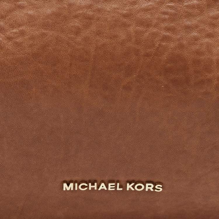 Pre Owned Michael Kors Brown Leather Medium Newbury Tote 