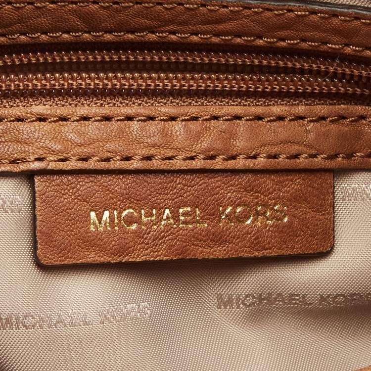 Pre Owned Michael Kors Brown Leather Medium Newbury Tote 