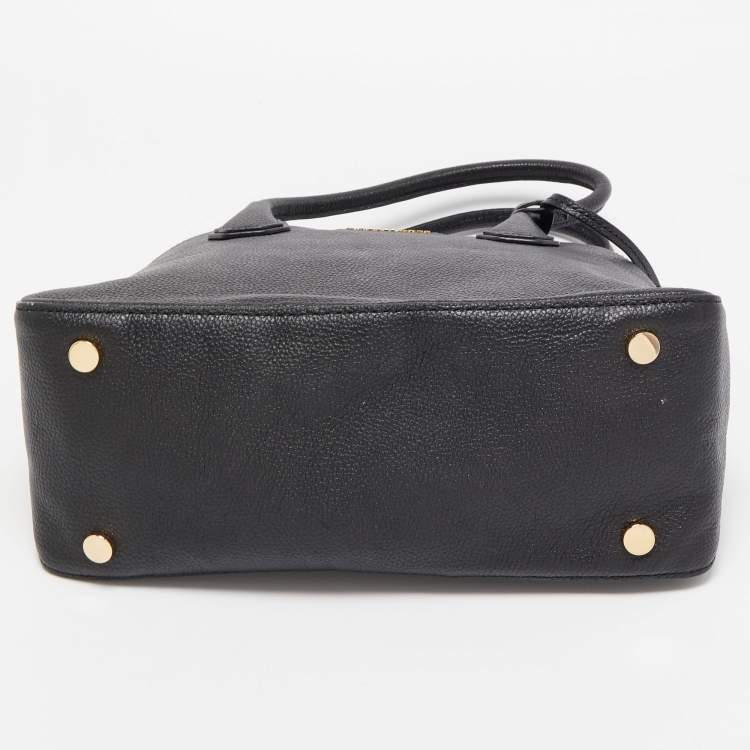 Pre Owned Michael Kors Black Leather Large Mercer Dome Satchel