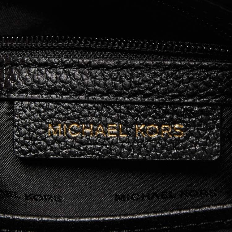 Pre Owned Michael Kors Black Leather Large Mercer Dome Satchel