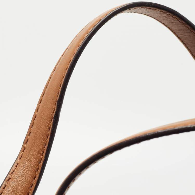 Pre Owned Michael Kors Brown Leather Large East West Hayley Tote