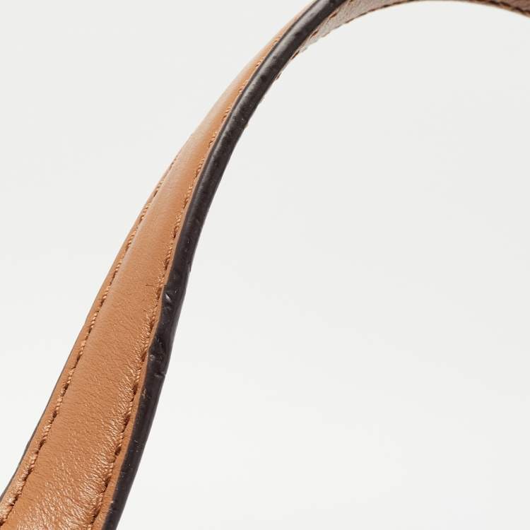 Pre Owned Michael Kors Brown Leather Large East West Hayley Tote