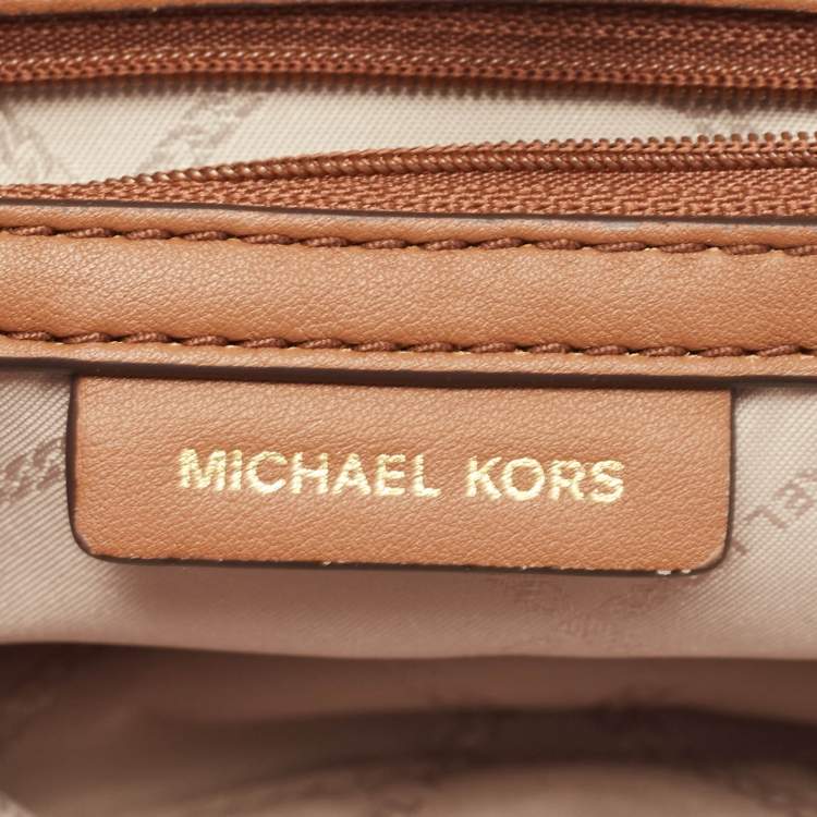 Pre Owned Michael Kors Brown Faux Leather Small Nola Crossbody Bag