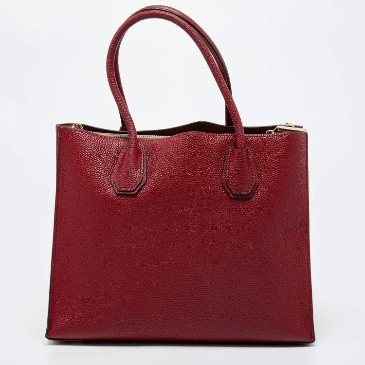 مملوكة مسبقًا Michael Kors Red Grained Leather Large Mercer Tote