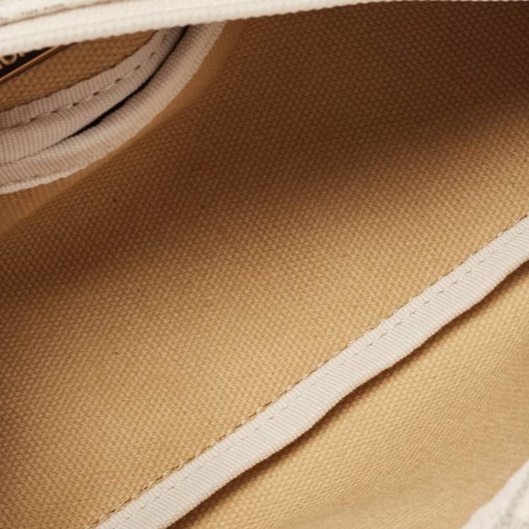 Pre Owned Michael Kors White Signature Coated Canvas Slater Extra-Small Logo Sling Bag