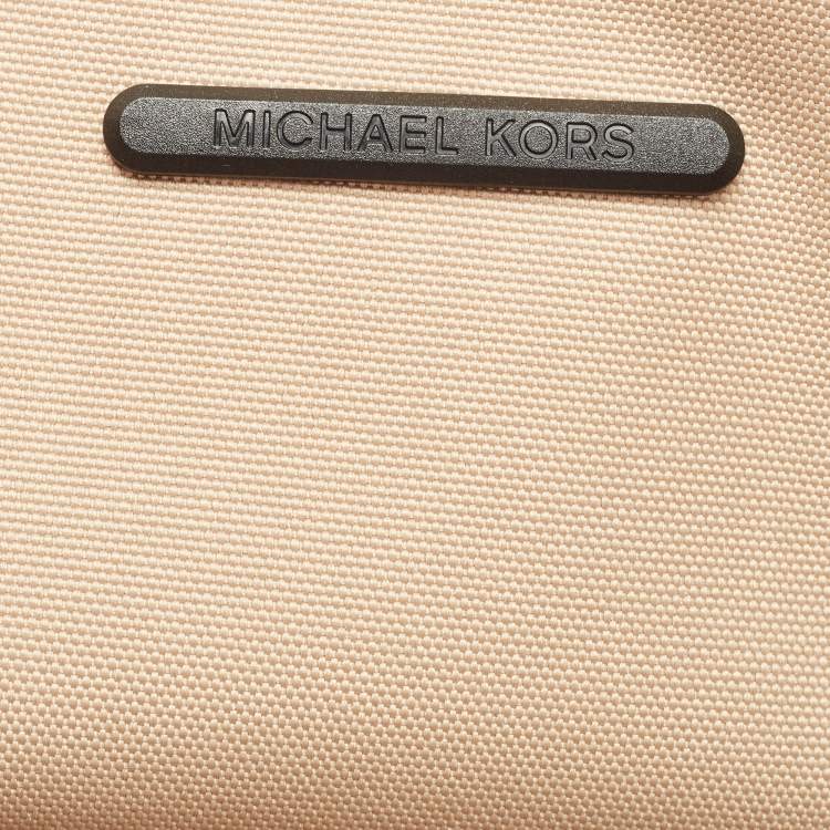 Pre Owned Michael Kors Black/Grey Signature Coated Canvas Large Jodie Tote