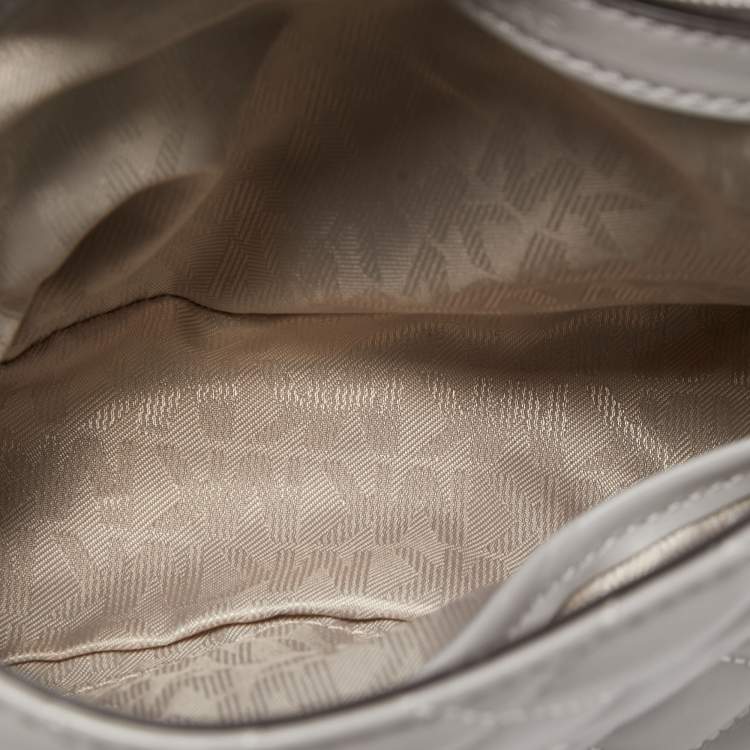 Pre Owned Michael Kors Grey Quilted Leather Small Ava Top Handle Bag