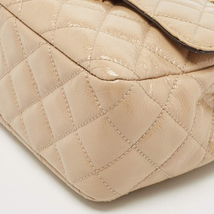 مملوكة مسبقًا Michael Kors Beige Quilted Patent Leather Large Sloan Shoulder Bag
