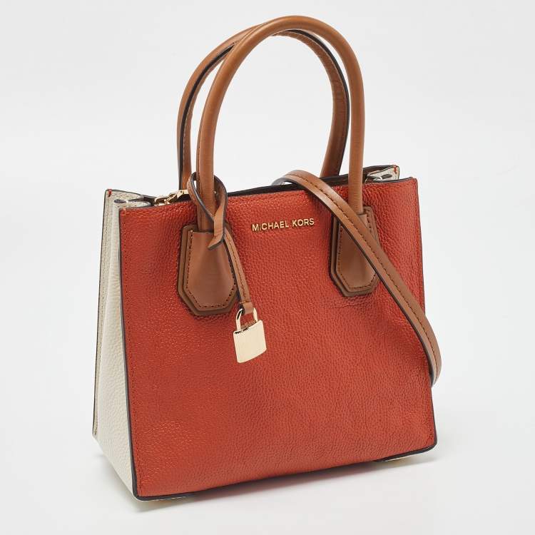 Pre Owned Michael Kors Tri Color Leather Small Mercer Tote