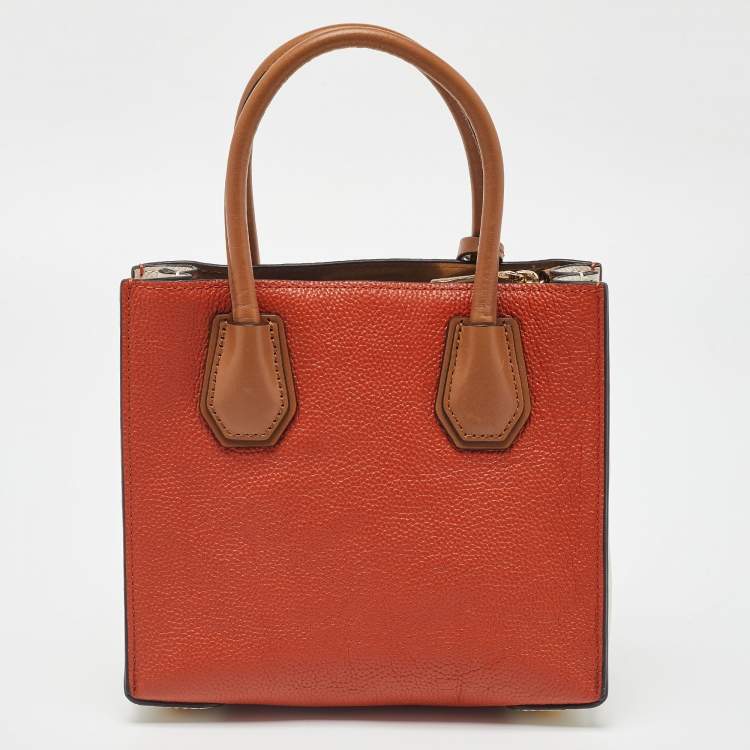 Pre Owned Michael Kors Tri Color Leather Small Mercer Tote