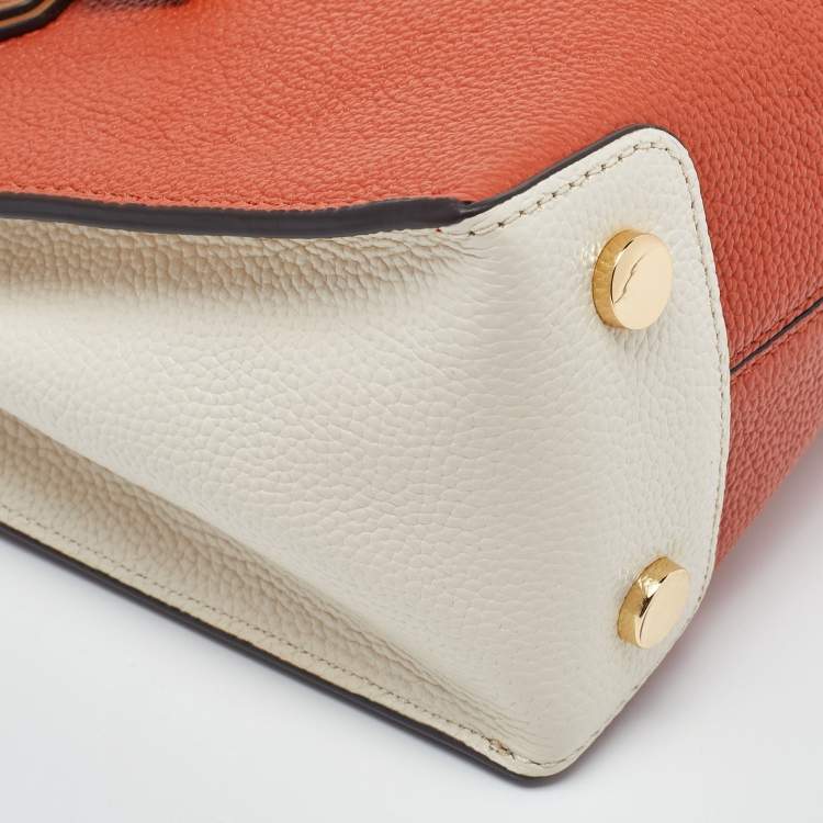 Pre Owned Michael Kors Tri Color Leather Small Mercer Tote