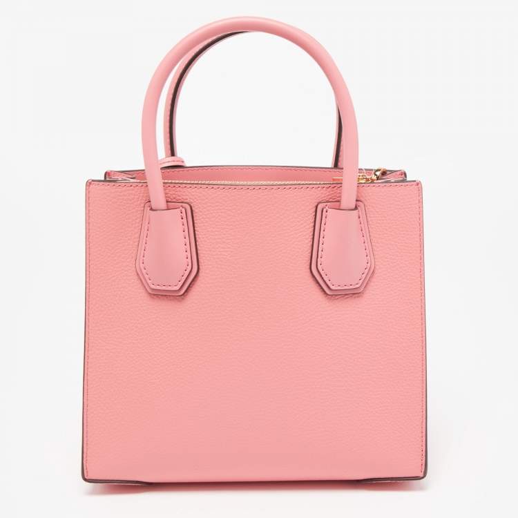 Pre Owned Michael Kors Pink Leather Mercer Tote