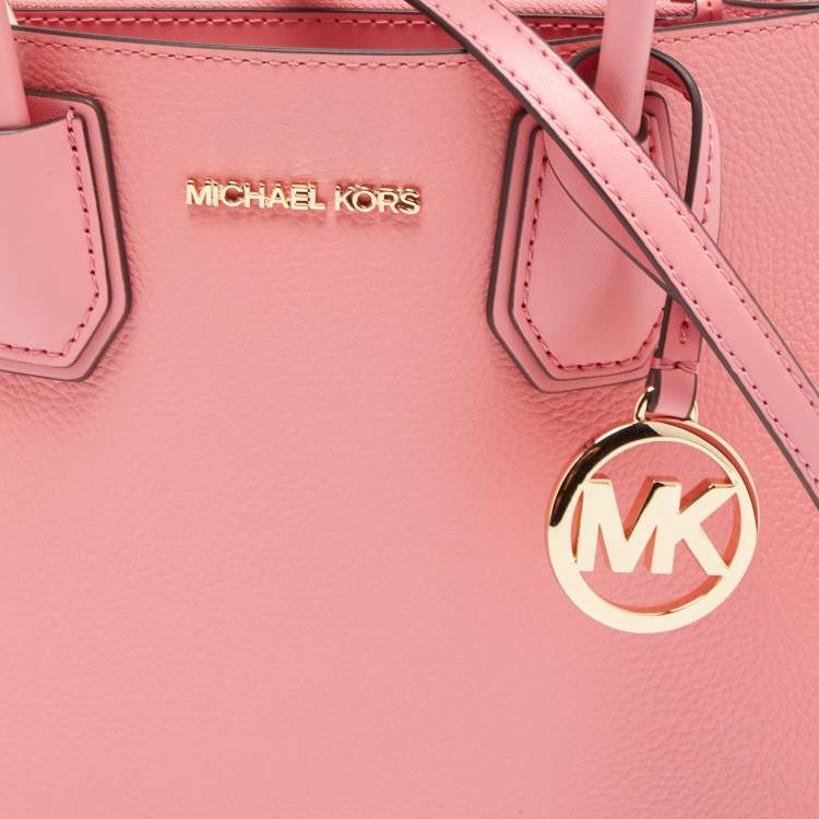 Pre Owned Michael Kors Pink Leather Mercer Tote