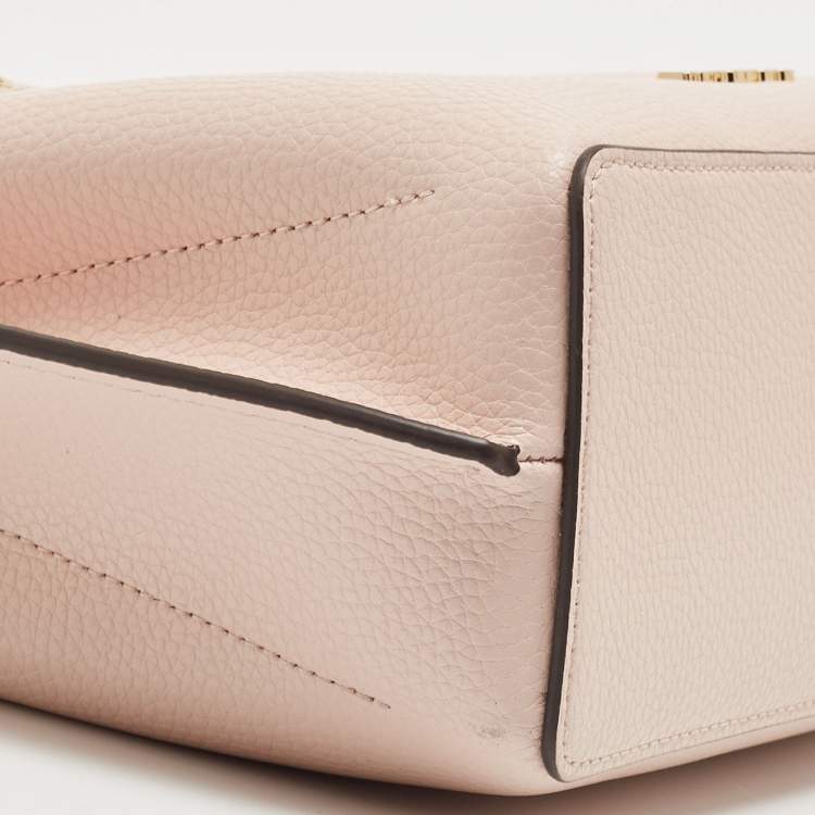 Pre Owned Michael Kors Pink Leather Small Emilia Tote