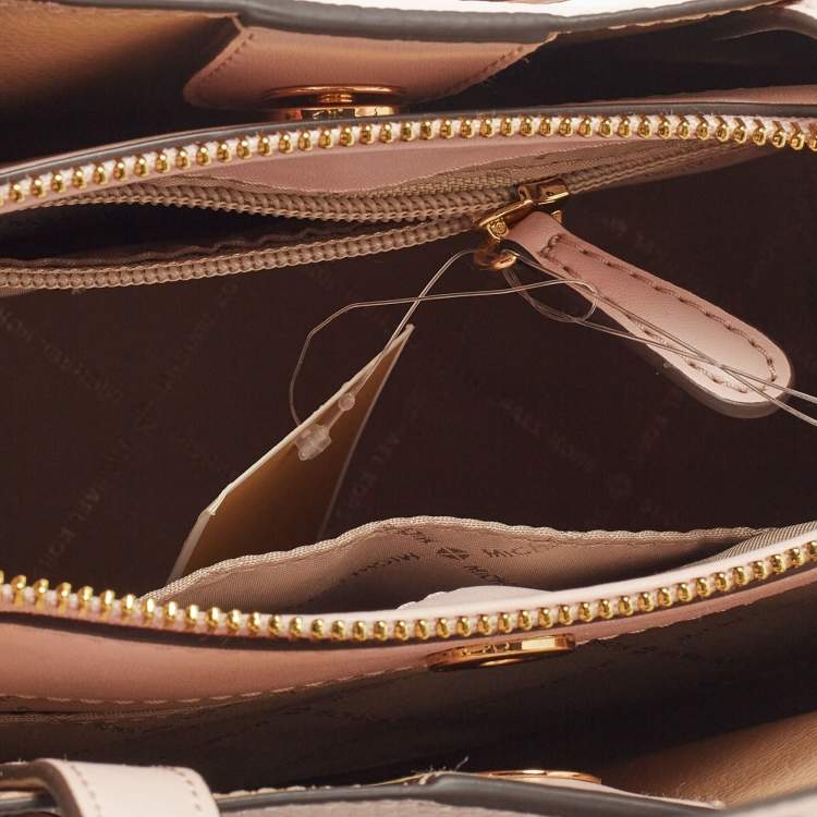 Pre Owned Michael Kors Pink Leather Small Emilia Tote