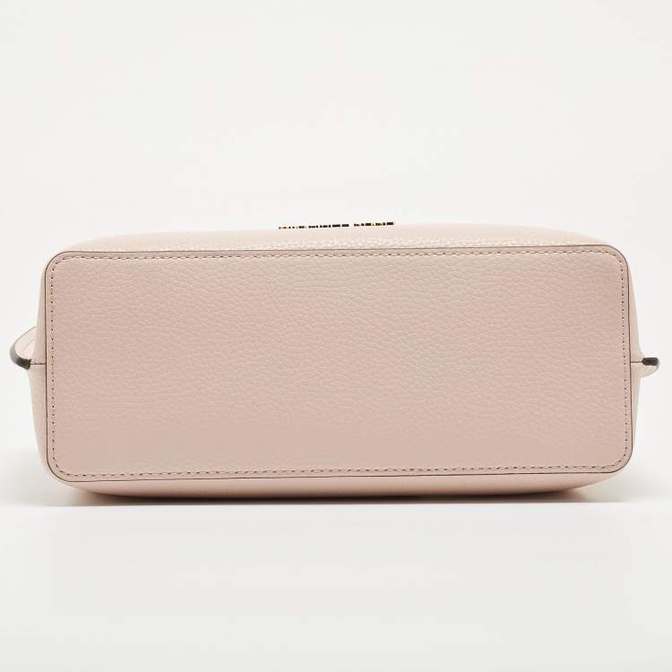 Pre Owned Michael Kors Pink Leather Small Emilia Tote