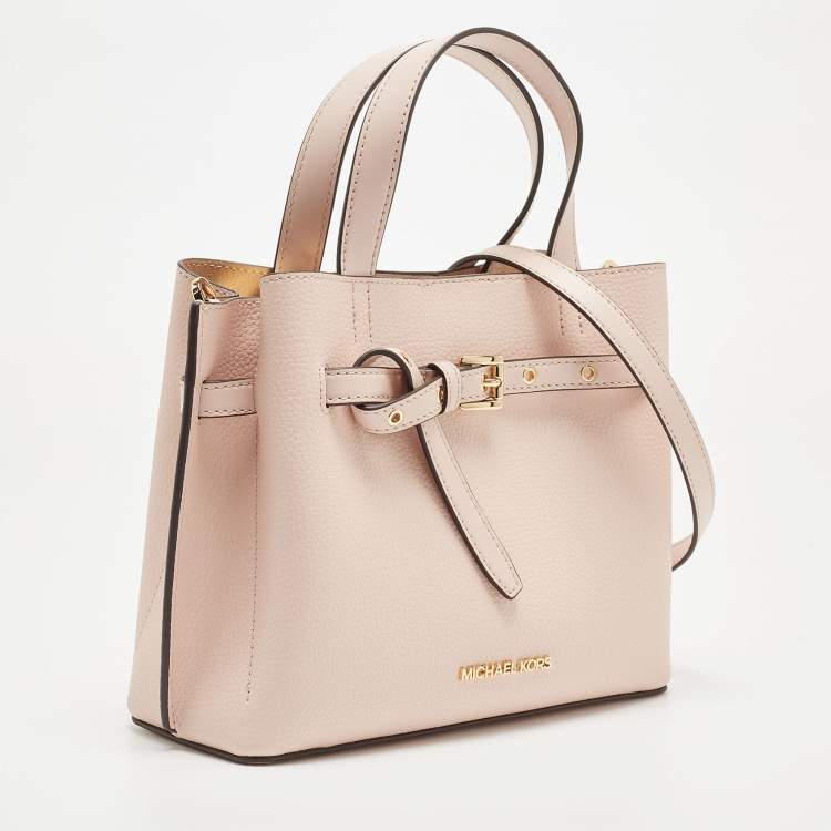 Pre Owned Michael Kors Pink Leather Small Emilia Tote